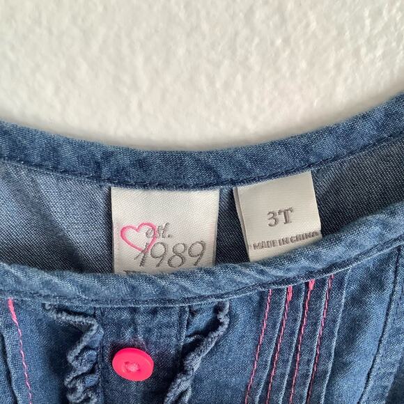The Children’s Place Chambray Romper Size 3T - Picture 5 of 6